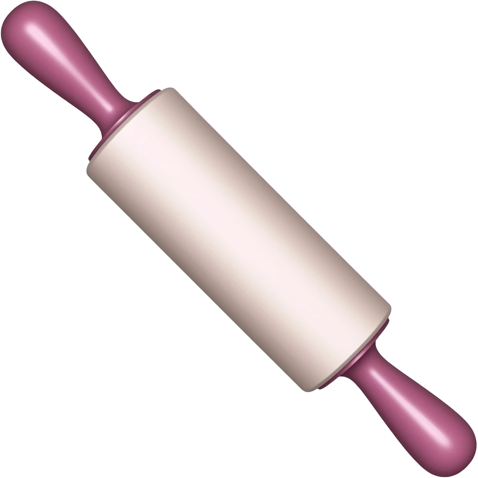 Baking roller light pink emoji