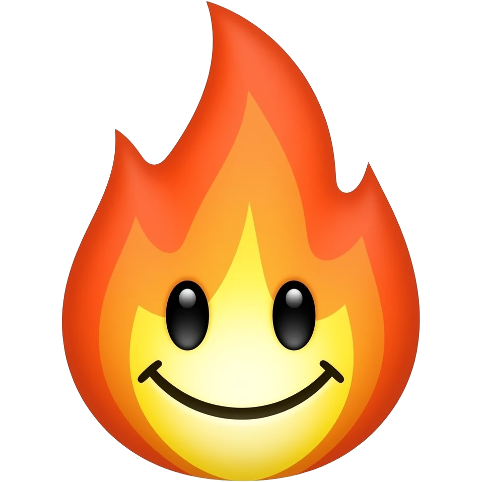 Fire with expression emoji