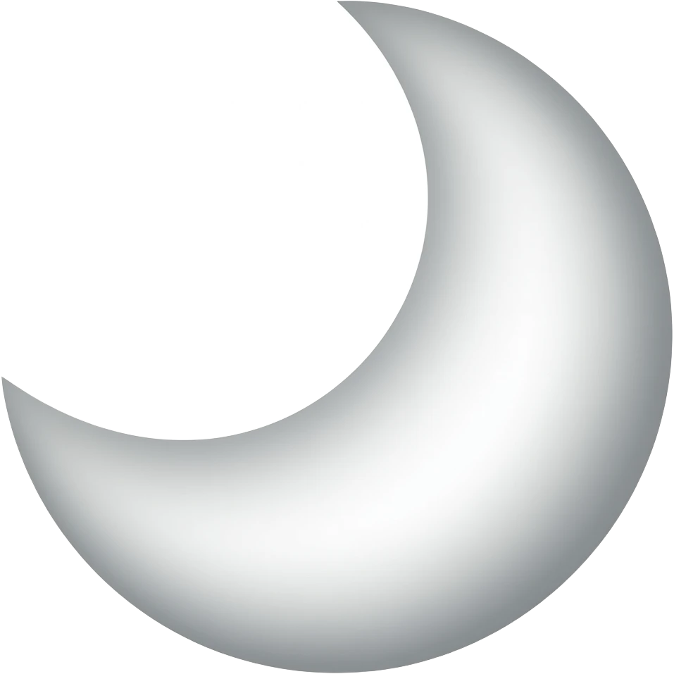 half moon moon emoji