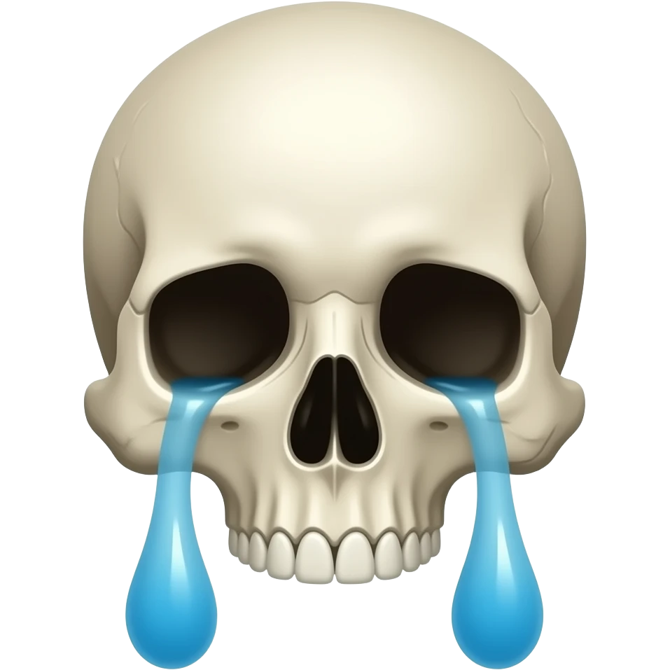 Skull crying emoji