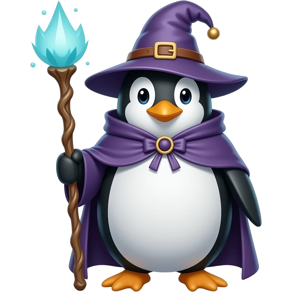 Penguin Wizard emoji