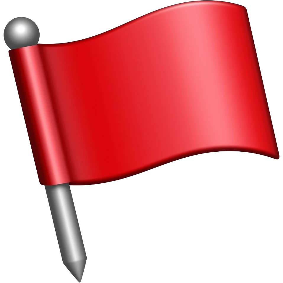 red flag with round pushpin emoji