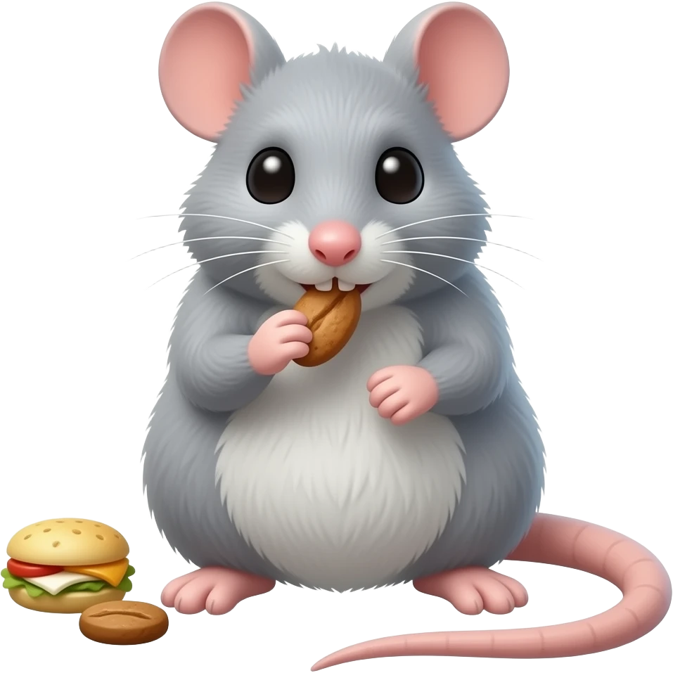 rata con comida emoji