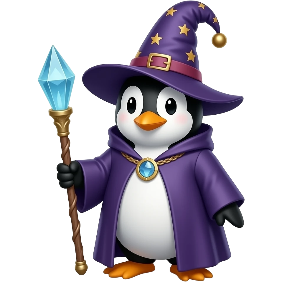Penguin Wizard emoji