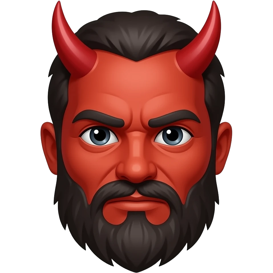 demon beard head emoji