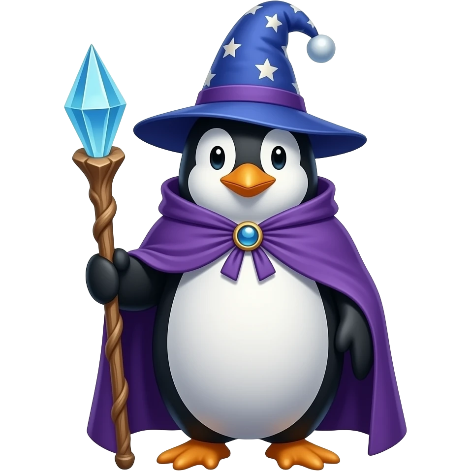 Penguin Wizard emoji