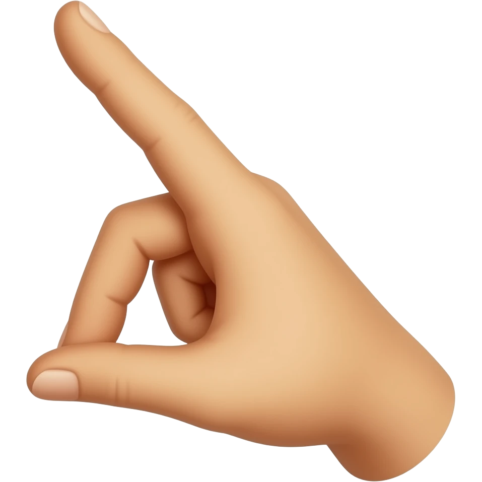 Hand in triangle shape emoji