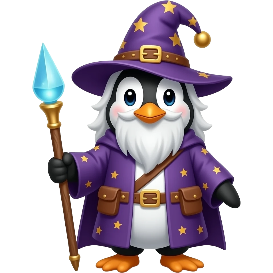 Penguin Wizard emoji