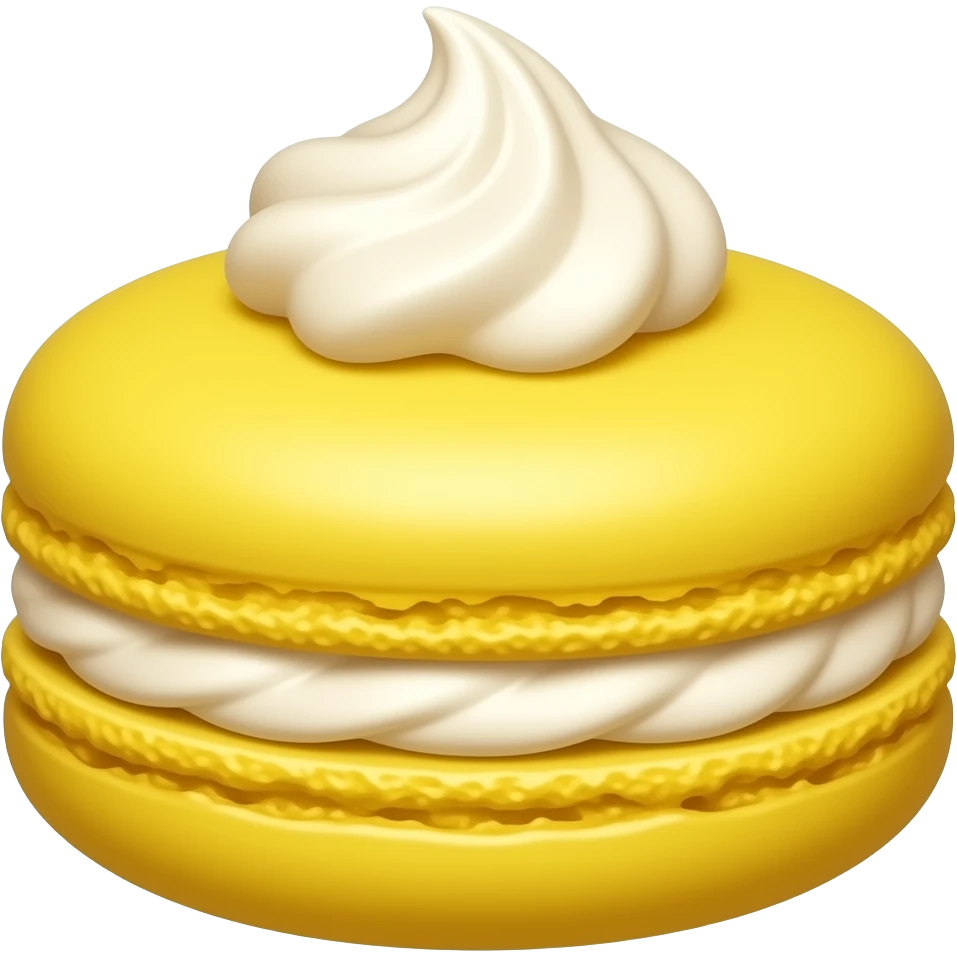 Lemon-Flavored Macaron With Vanilla Frosting emoji