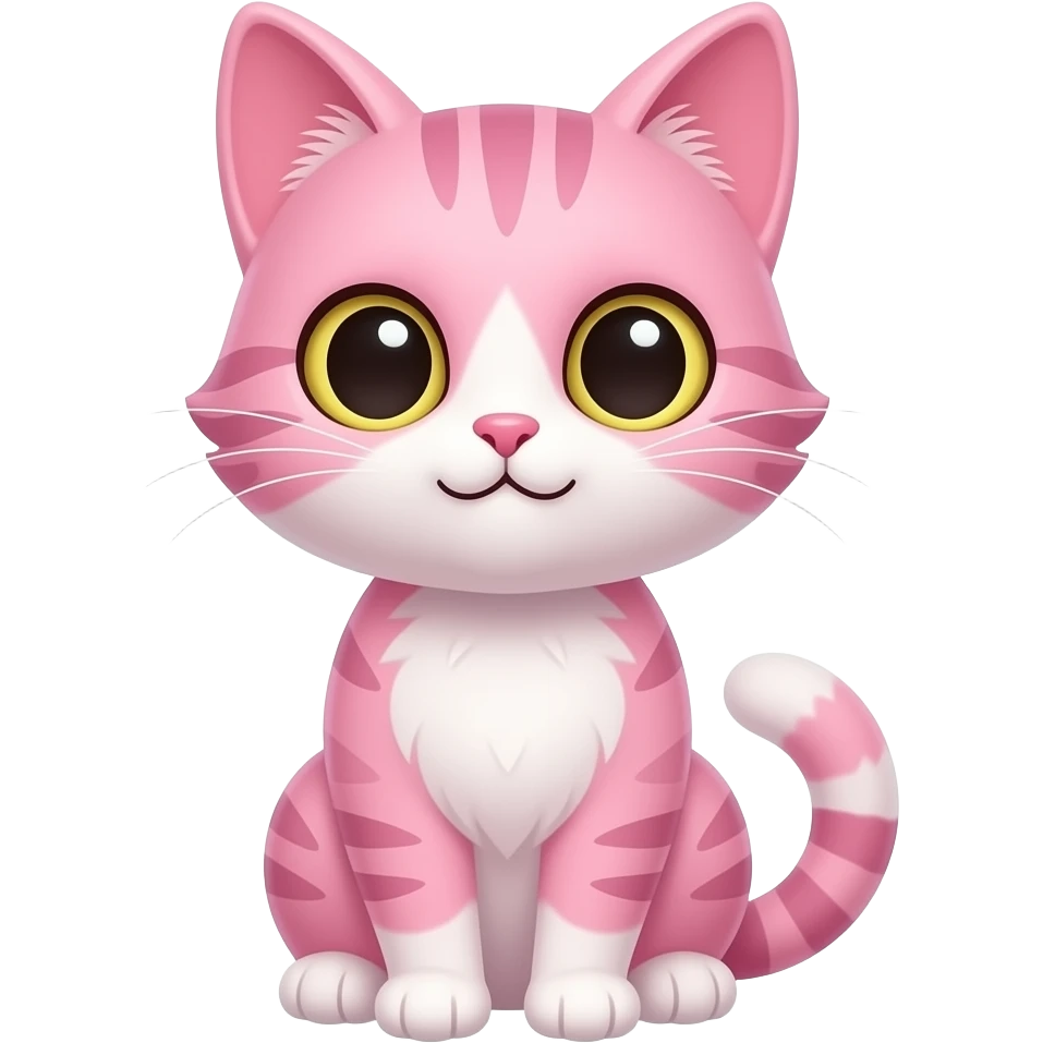 Very very very cute cat (pink) emoji