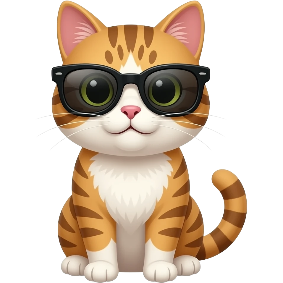 Cat wearing sunglasses emoji