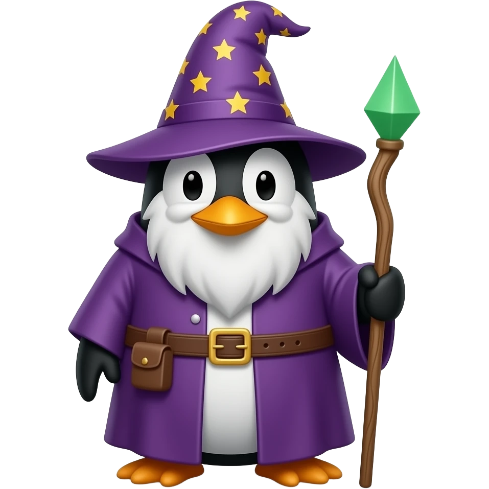 Penguin Wizard emoji