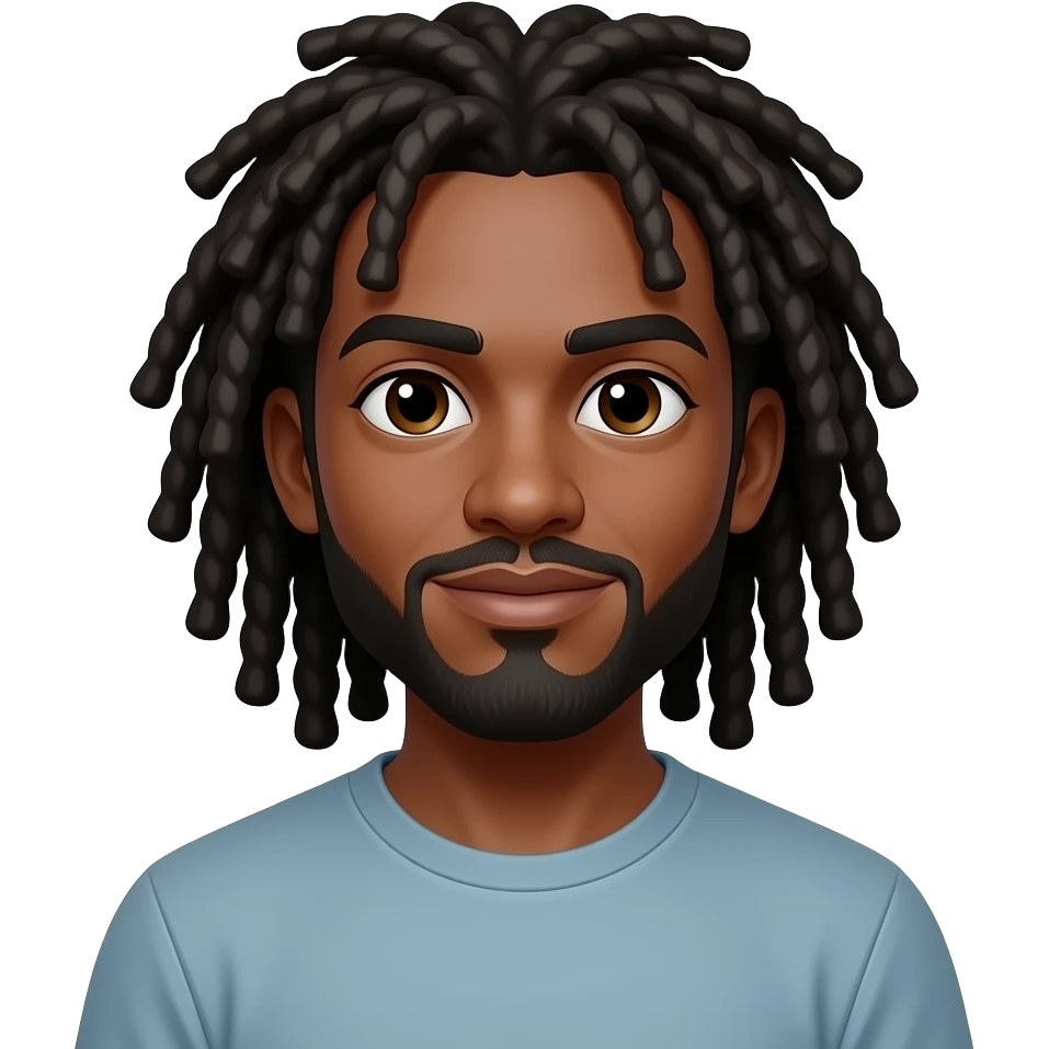 Long dreadlocked young man emoji