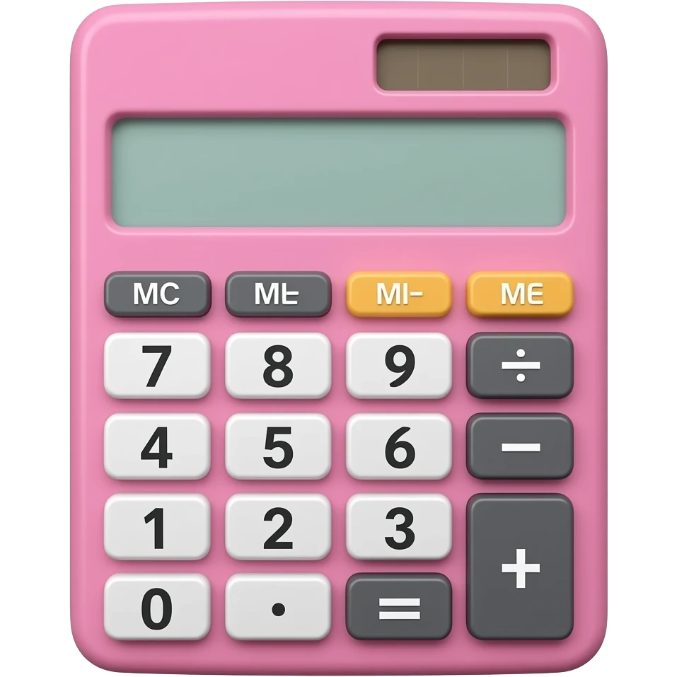 pink calculator emoji