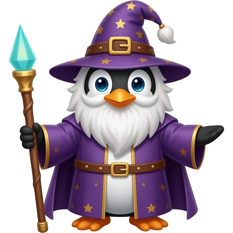 Penguin Wizard emoji