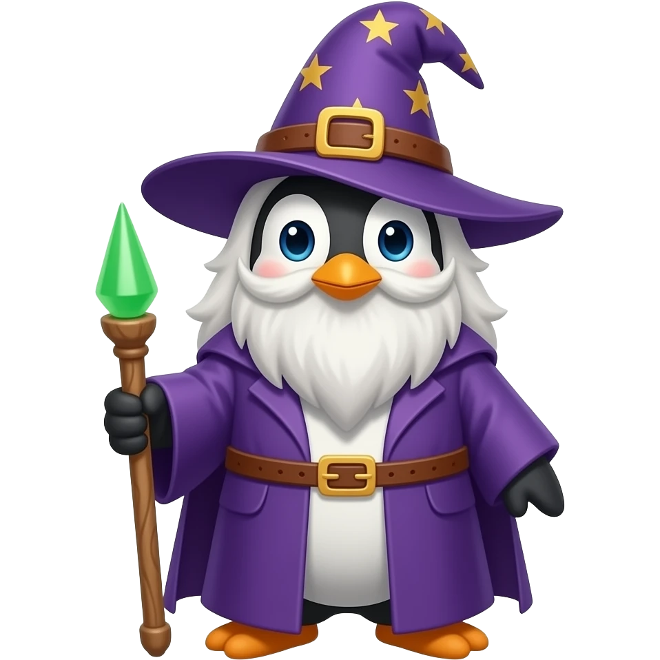 Penguin Wizard emoji