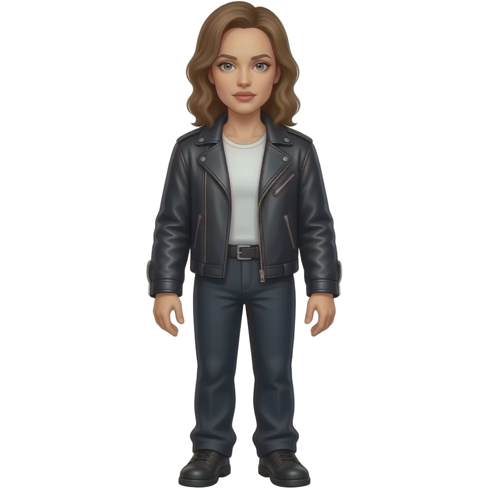 Angelina Jolie as Acid Burn from the movie Hackers, (fullbody) emoji