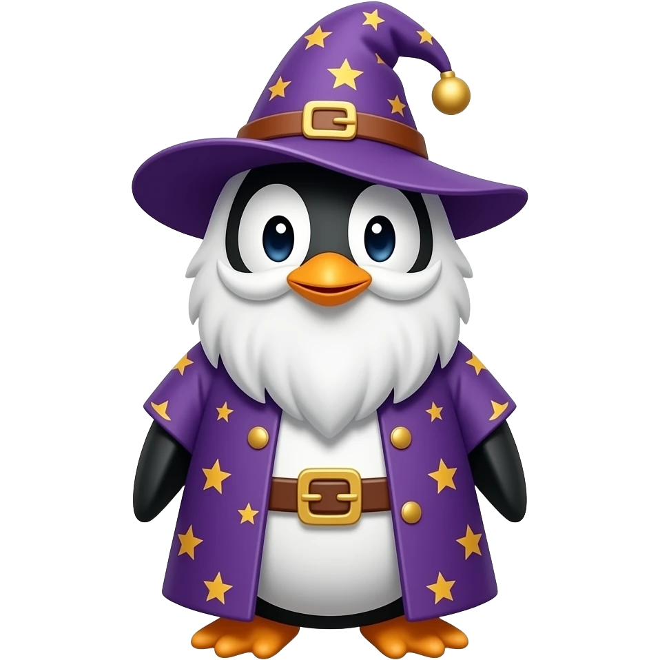 Penguin Wizard emoji