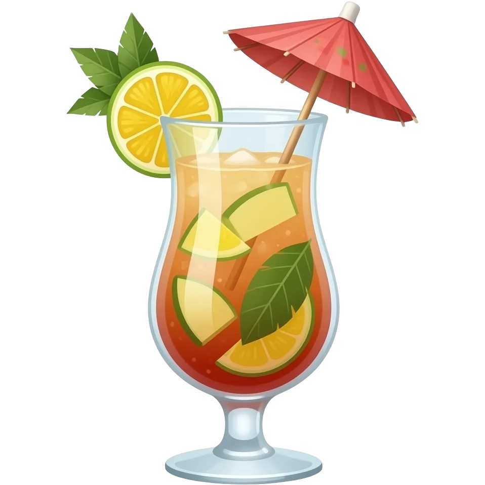 tropical cocktail with small umbrella emoji