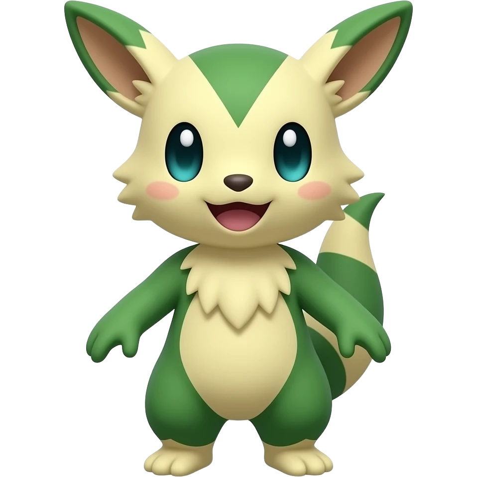 Plusle-Minccino-Bunnelby-fusion, full body emoji