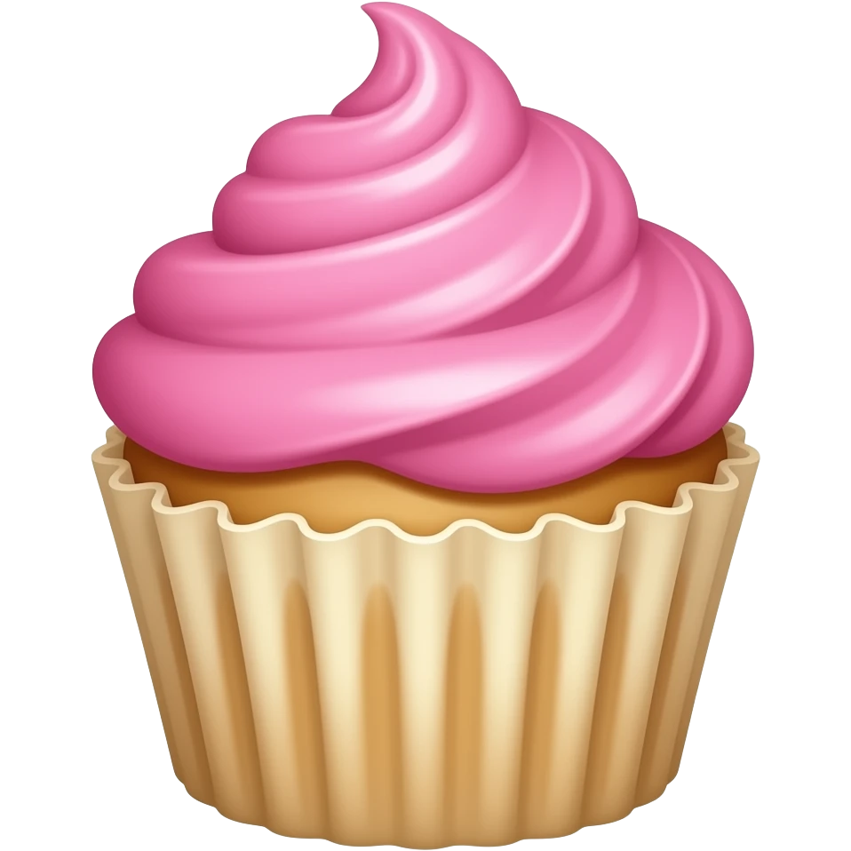 Cupcake with pink icing emoji