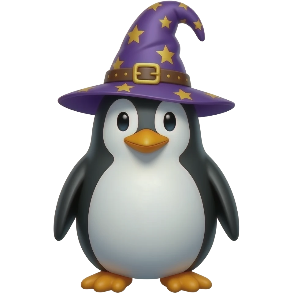 Penguin Wizard emoji