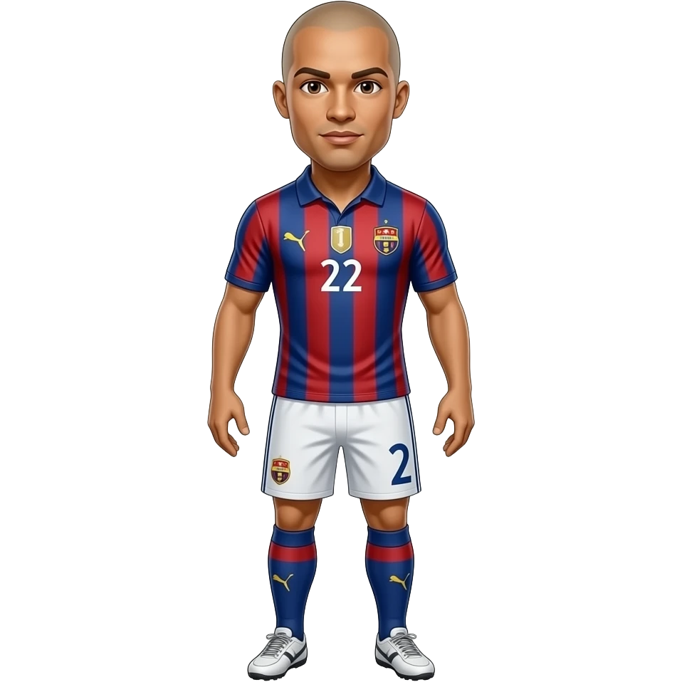I want to create Ronaldo Nazario full body and make him bald emoji
