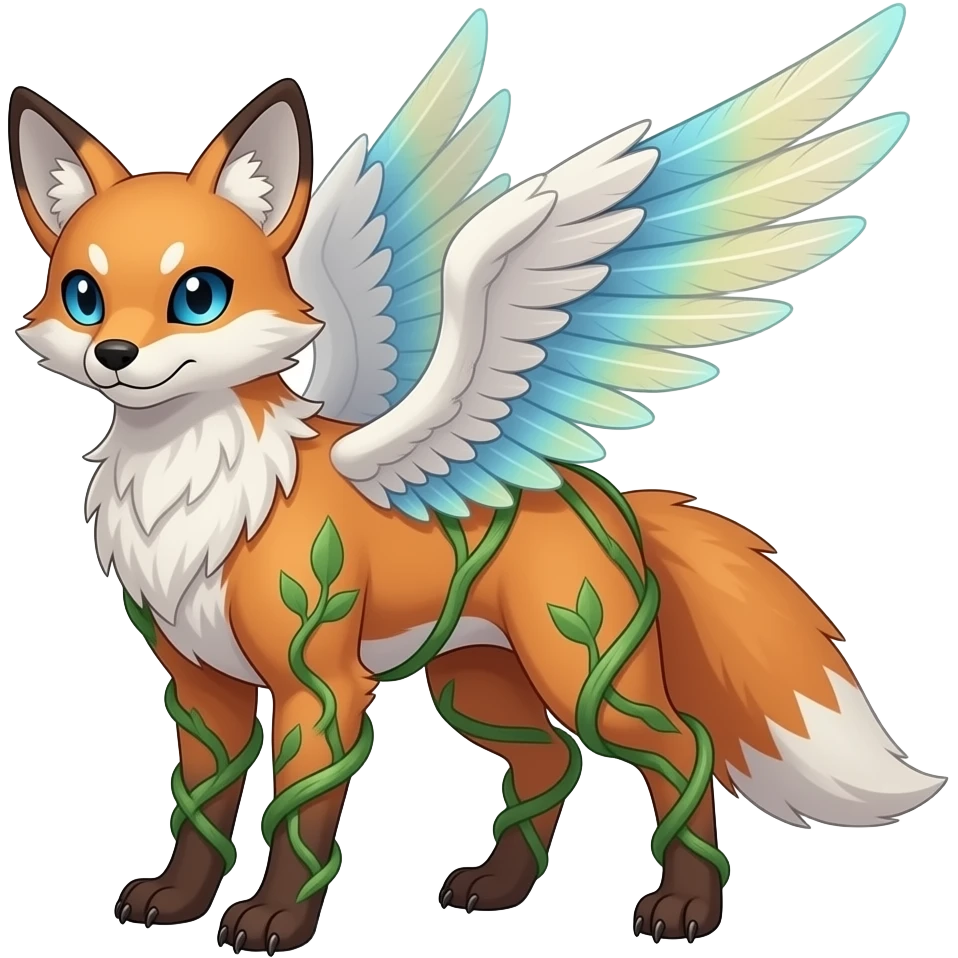 Fennekin-Sprigatito-Shaymin-Luxray-Fakémon-hybrid emoji