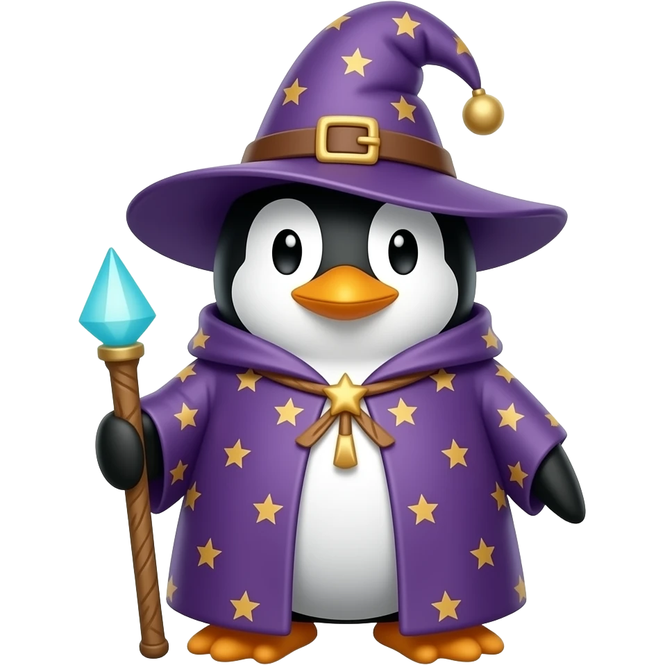 Penguin Wizard emoji