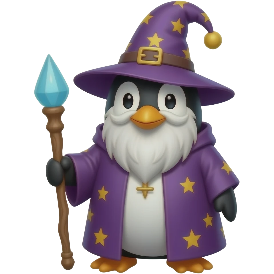Penguin Wizard emoji