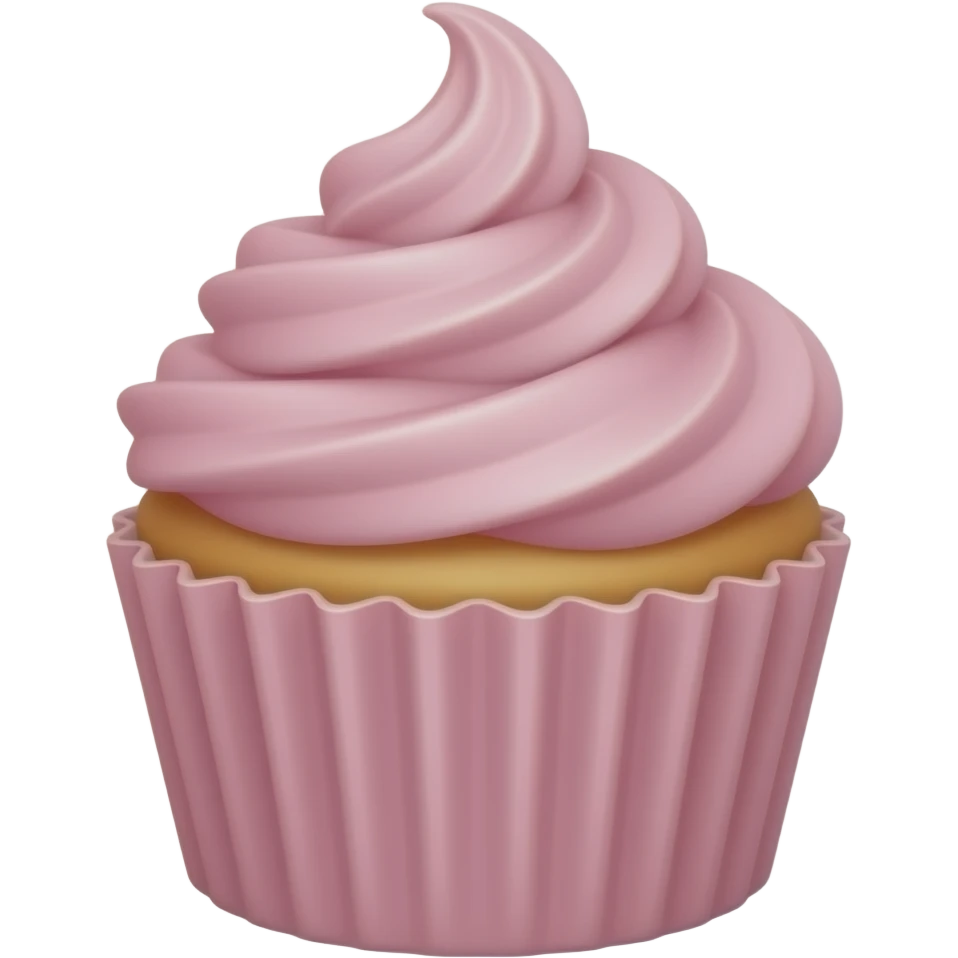 Cupcake with pink icing emoji