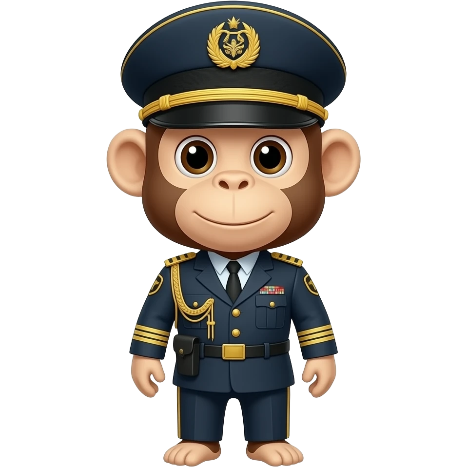monkey with a commander hat emoji