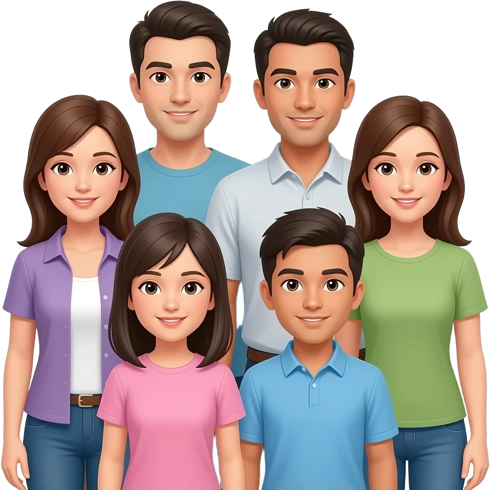 8 people family emoji