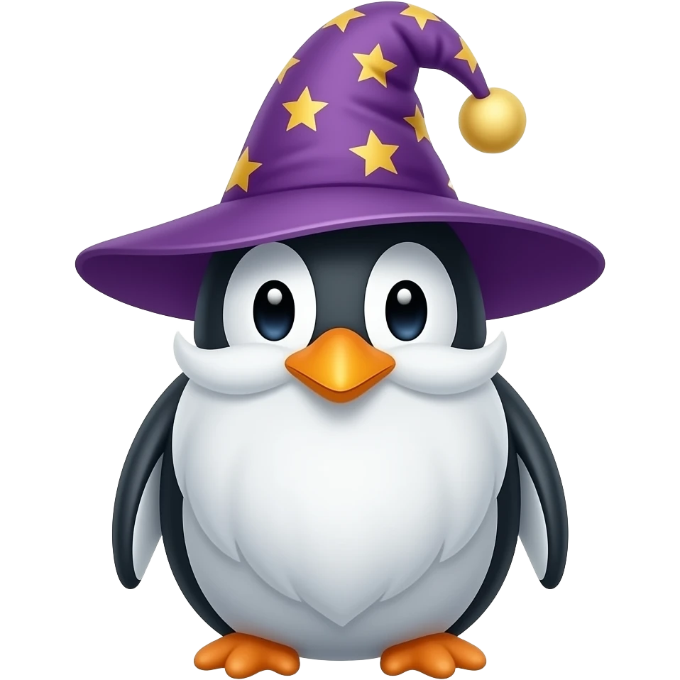 Penguin Wizard emoji
