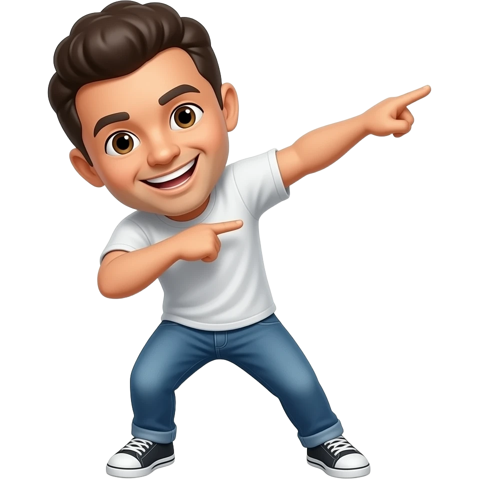 Круглый смайл из жестом dab emoji