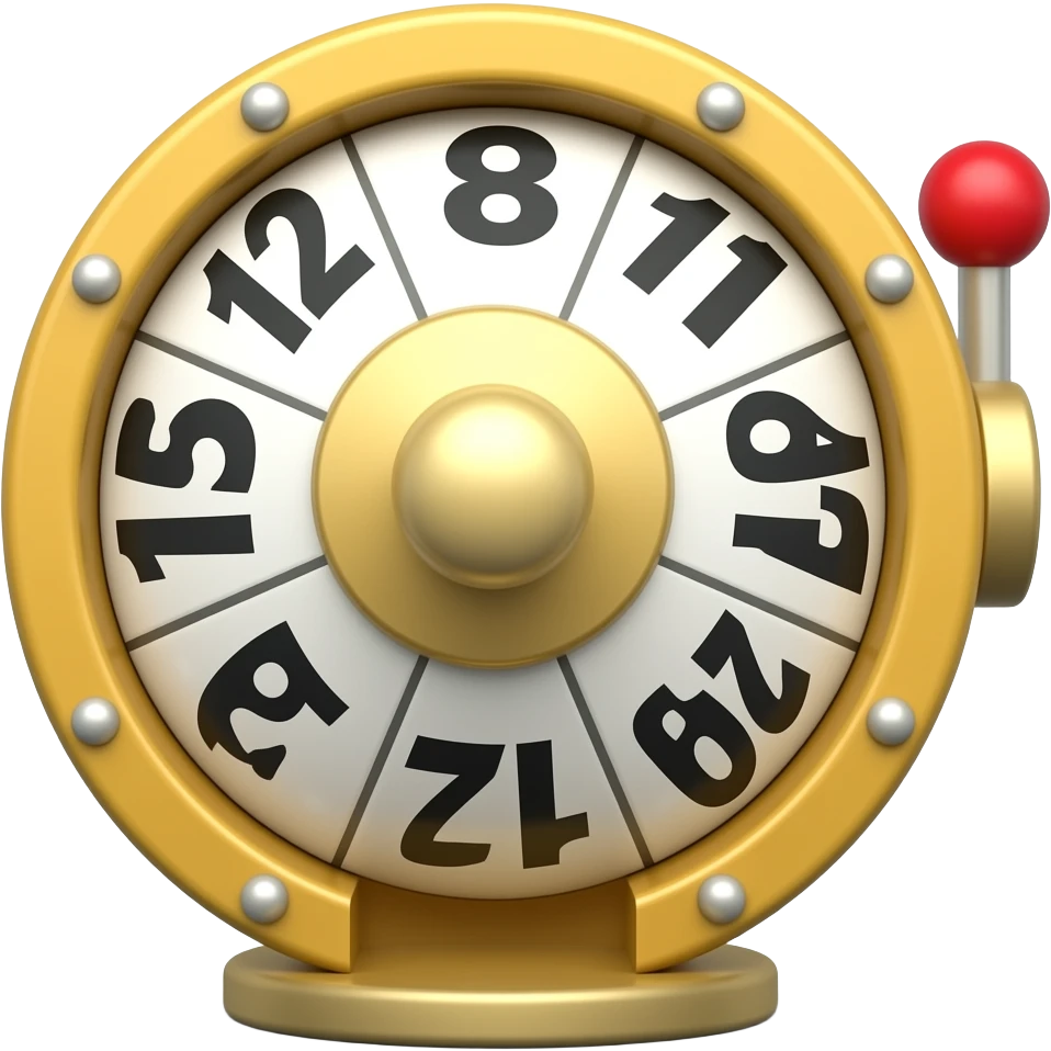 Lottery Drum, looking forward, no number emoji
