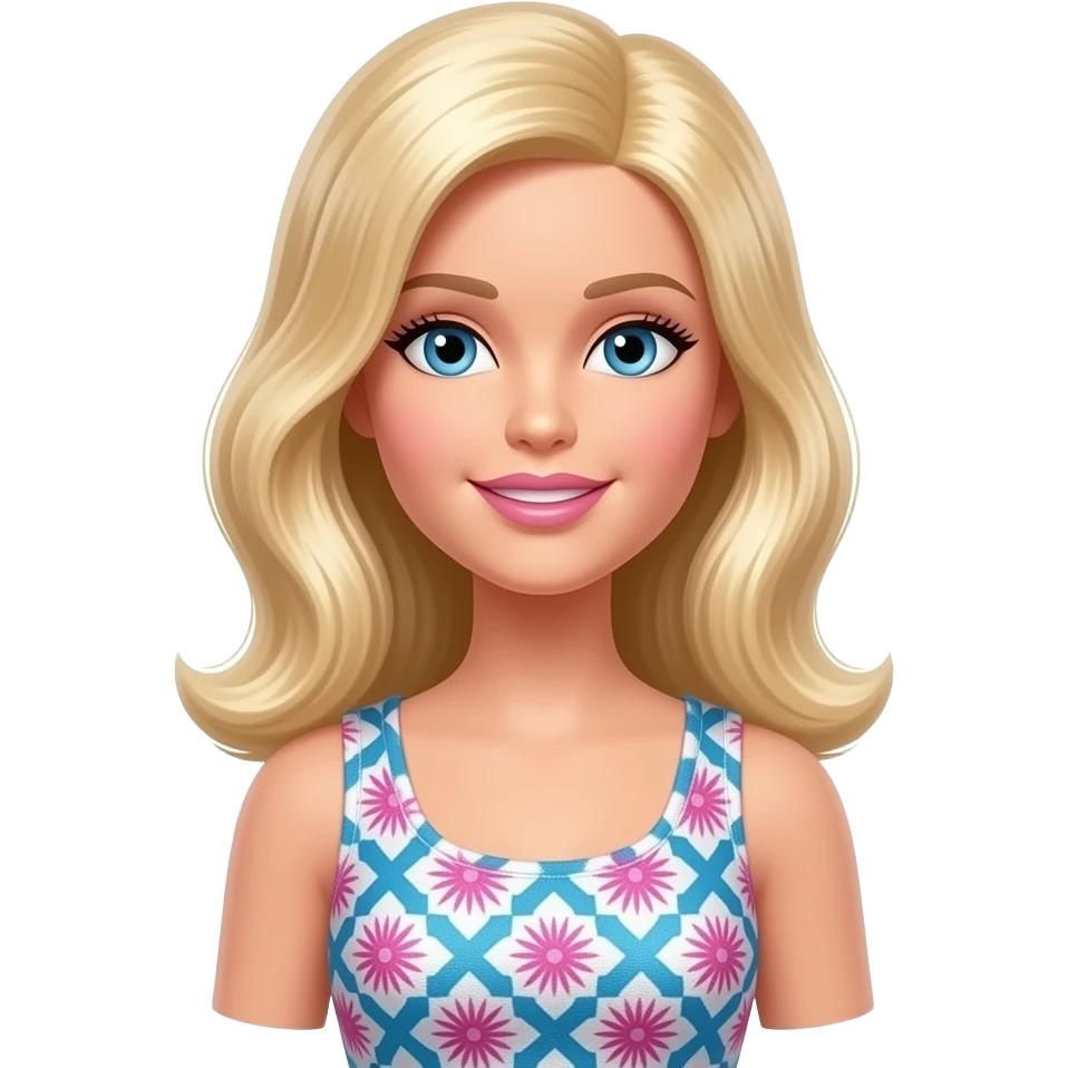 Barbie with removed arm and legs emoji