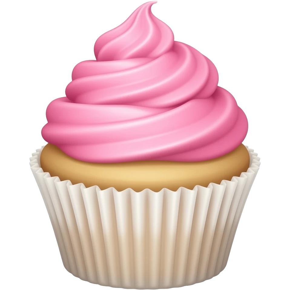Cupcake with pink icing emoji