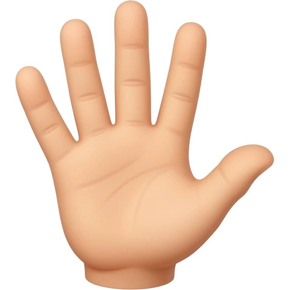 Four fingers up emoji