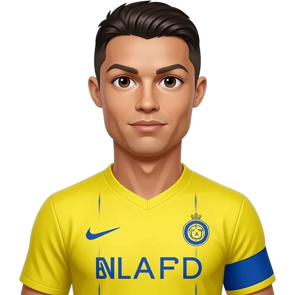 Ronaldo in Yellow Al Nassr Jersey emoji | AI Emoji Generator
