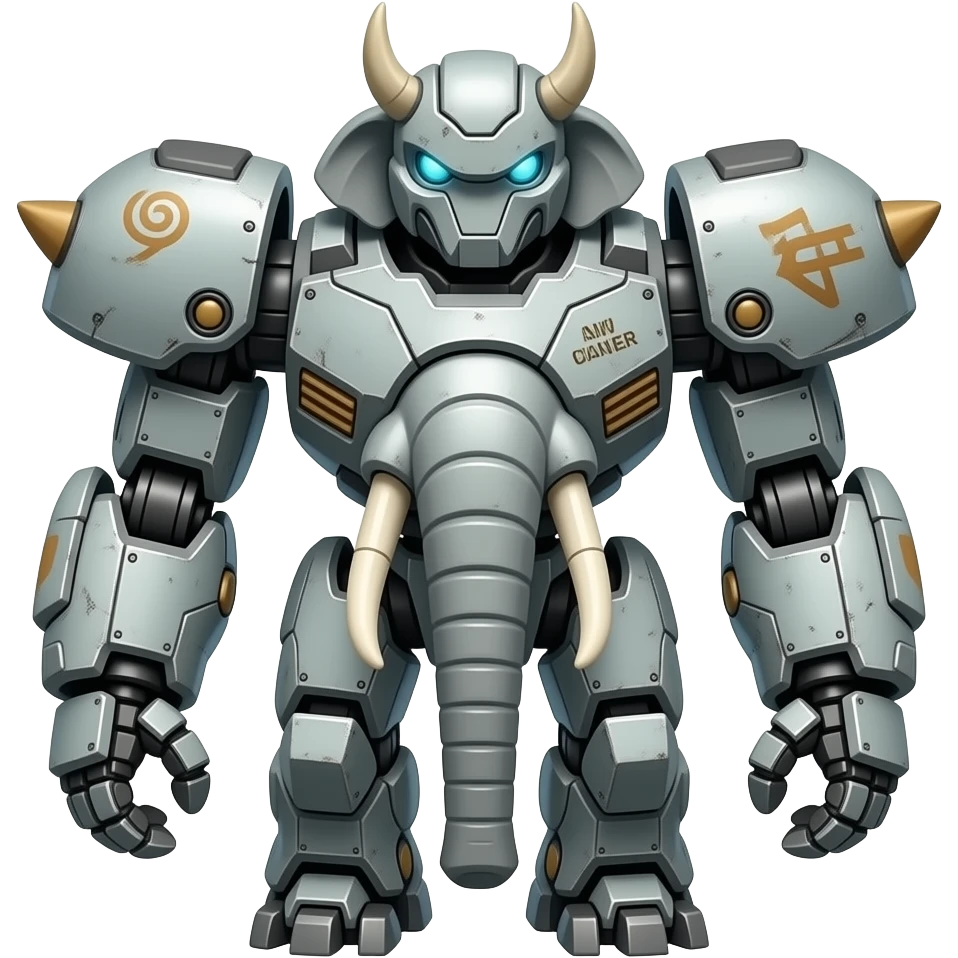Armored mecha elephant robot killer emoji