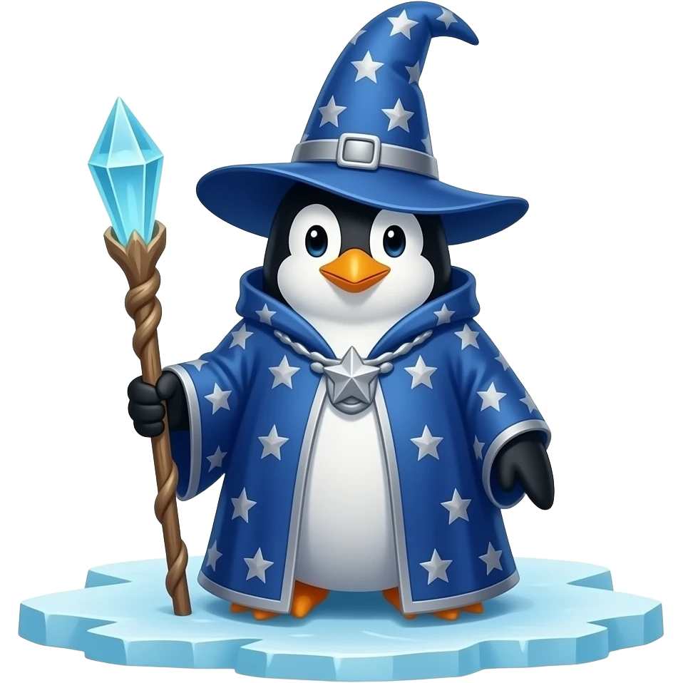 Penguin Wizard emoji