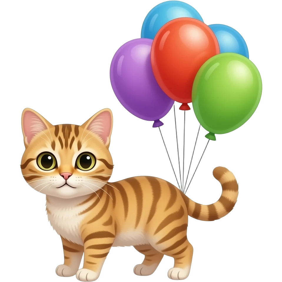 Cat with balloons emoji