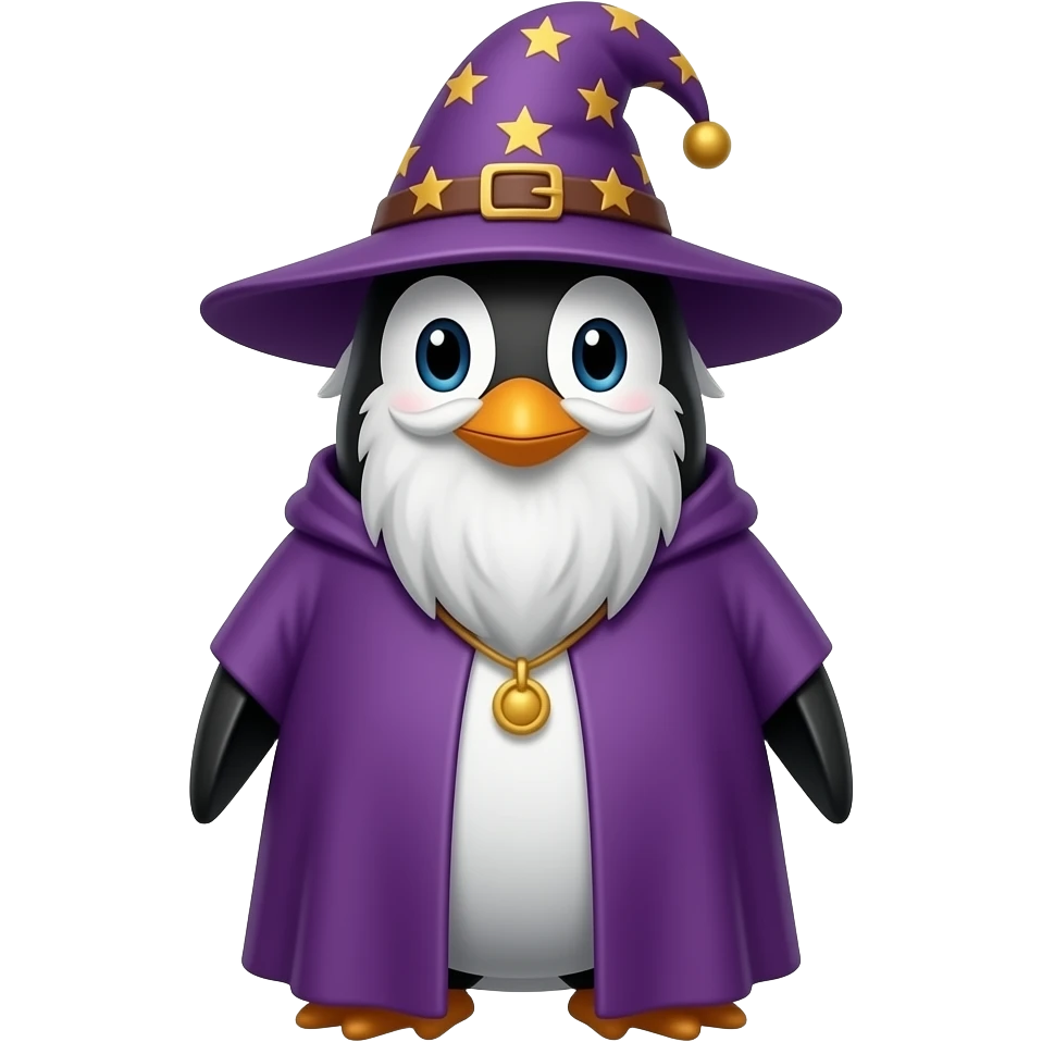 Penguin Wizard emoji