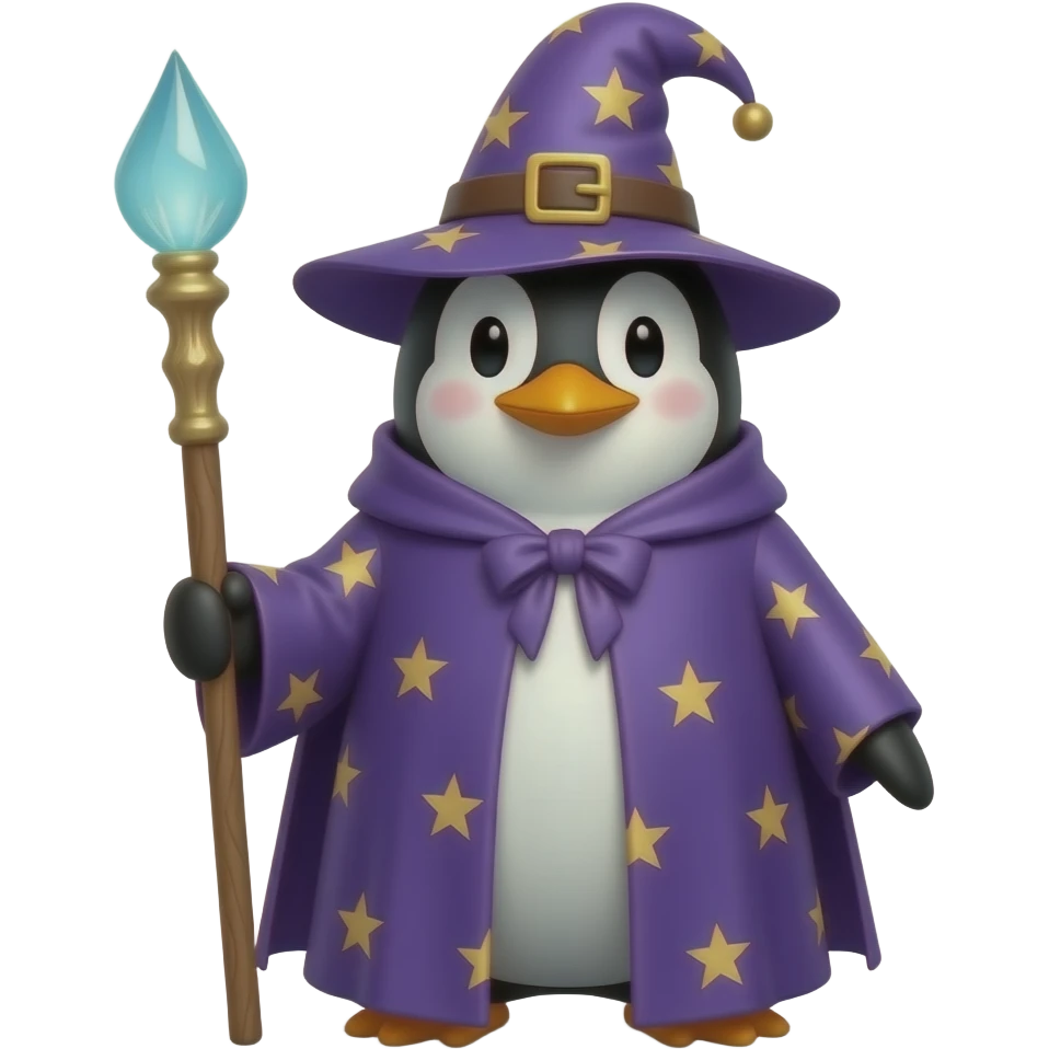 Penguin Wizard emoji