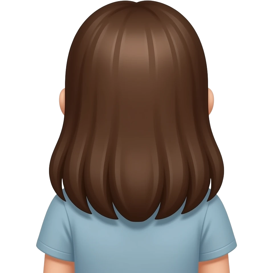 chica morena de espaldas emoji
