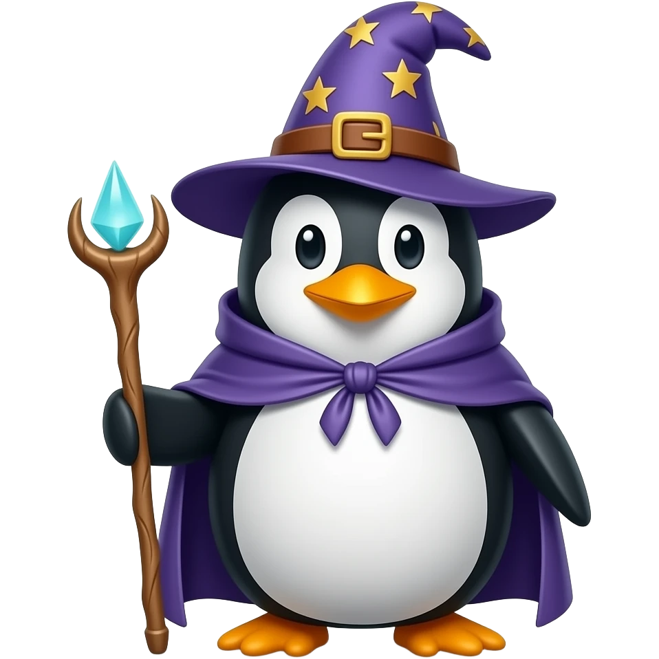 Penguin Wizard emoji | AI Emoji Generator