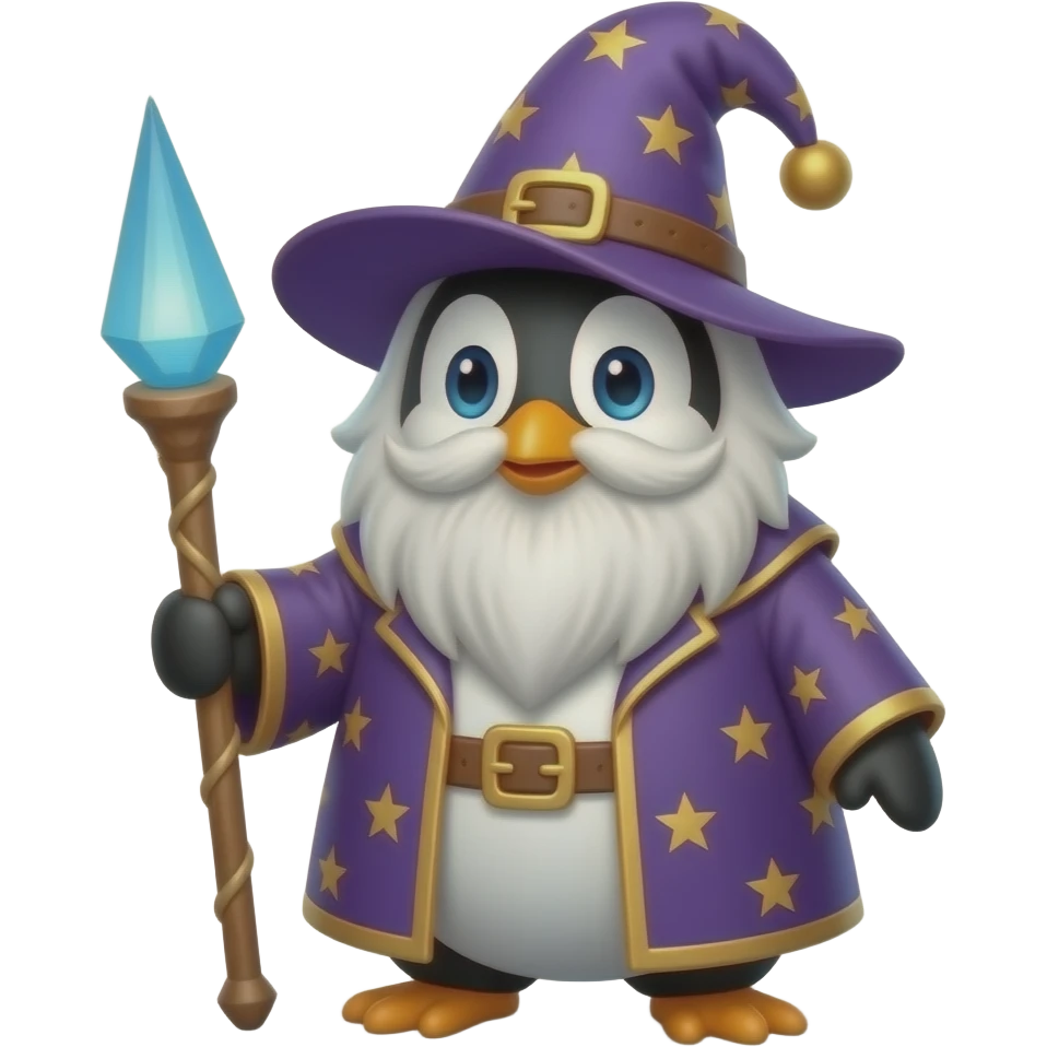 Penguin Wizard emoji