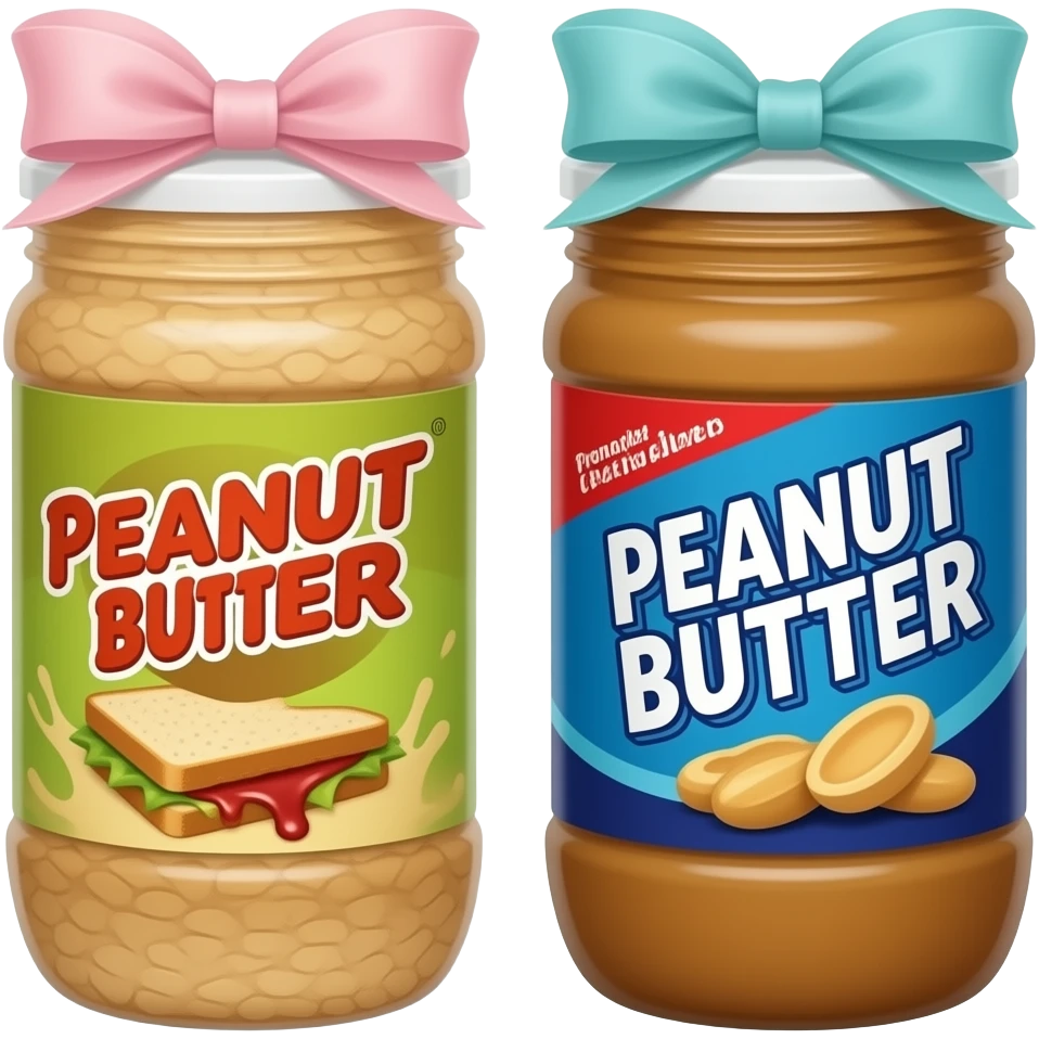 Homemade peanut butter and jelly sandwich and a store-bought premade peanut butter and jelly sandwich next to it make it look like uncrushables emoji