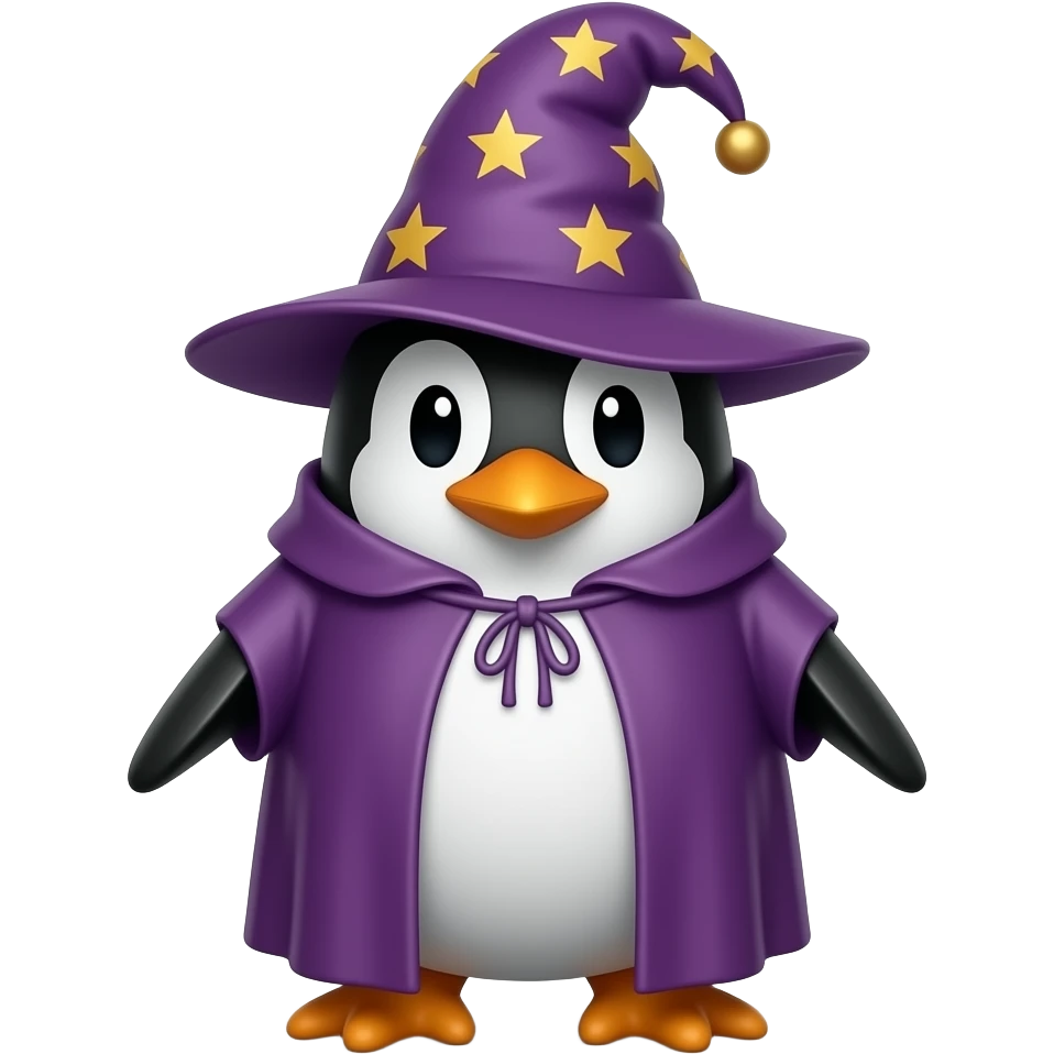 Penguin Wizard emoji